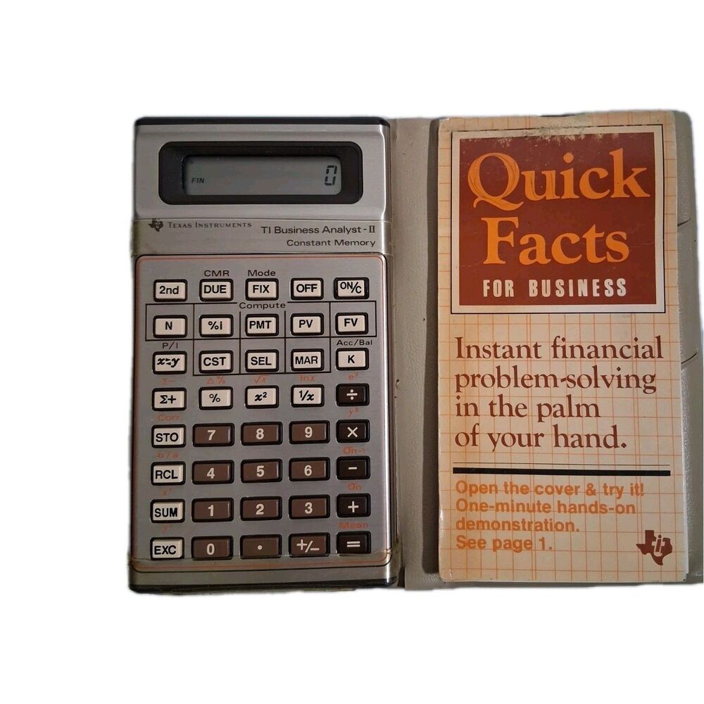 TEXAS INSTRUMENT Tl BUSINESS ANALYST-ll ELECTRONIC CALCULATOR  CONSTANT MEMORY